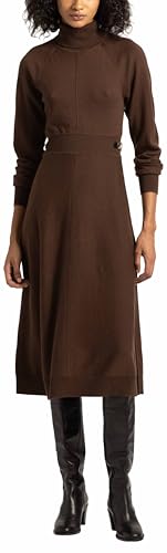 Derek Lam 10 Crosby Becky Raglan Horsebit Sweater Dress, Chocolate
